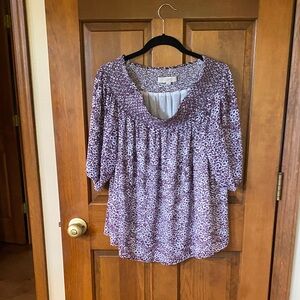 Floral Purple off the shoulder Top